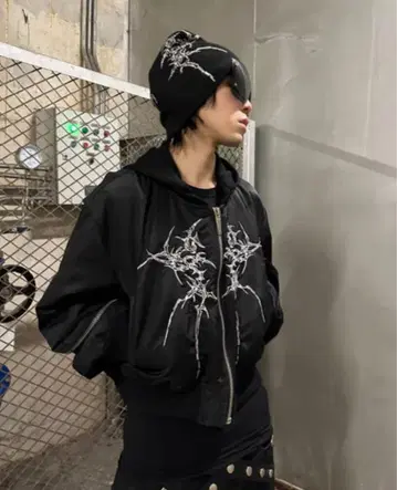 REBEL WAVE MA-1 타입 변형 지퍼 자켓 바스락 Y2K