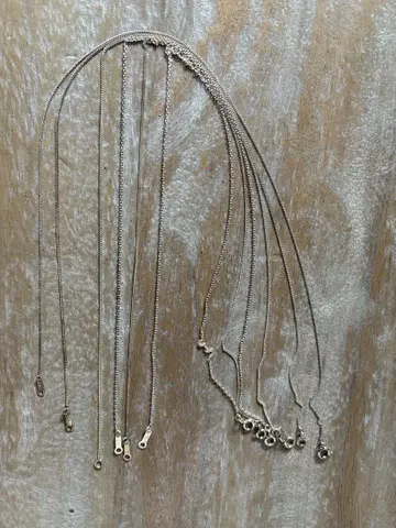 silver925 각인 있음 40cm 목걸이 체인 6개 세트