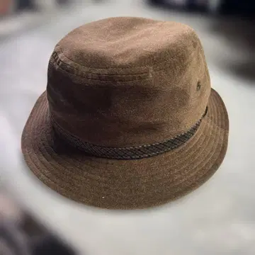 브라운 면 버킷 햇 M (57cm)