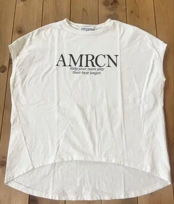 Americana JEANS FACTORY 라운드 헴 로고 티셔츠