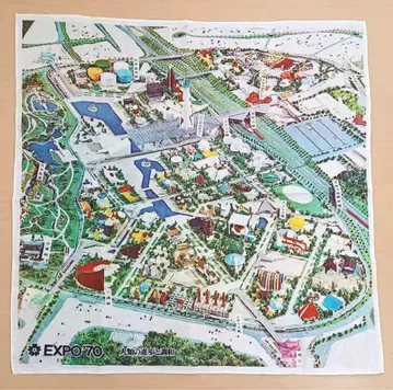 오사카 만국 박람회 EXPO'70 지도 손수건