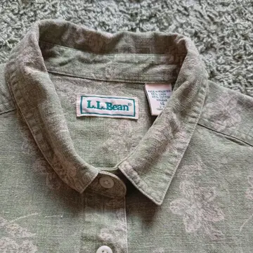 90s L.L.Bean 짧은 반팔 셔츠 M 사이즈