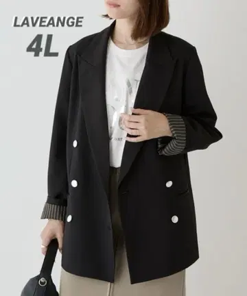 LAVEANGE 피크 라펠 더블 자켓 4L