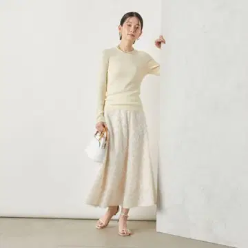 노리즈 샤기 컷 자카드 스커트