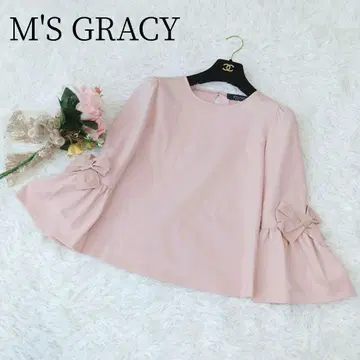 최근 모델 [M'S GRACY/엠즈 그레이시] 플레어 블라우스 리본 M
