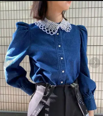 아메리 데님 포피 블라우스