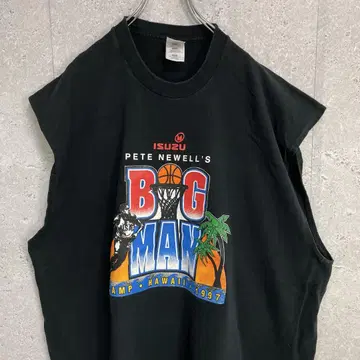 프룻 오브 더 룸 USA제 농구 기업 로고 블랙 슬리브리스 3XL