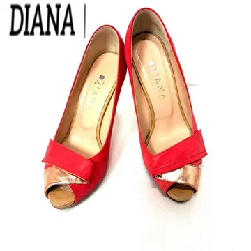 DIANA 다이애나 오렌지 에나멜 펌프스 23cm