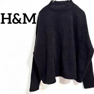 1270 H&M 에이치앤엠 긴팔 하이넥 니트 스웨터 무지 심플