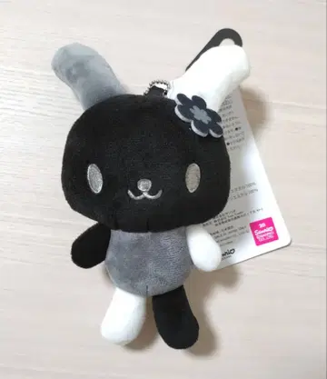 새상품 산리오 아베일 우사하나 마스코트 블랙 화이트 블랙 봉제 인형