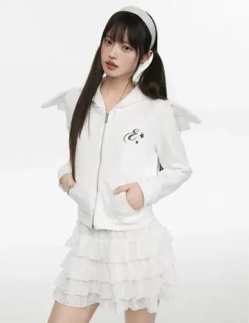 echosta 천사의 깃털 후드티 위시 코어 헤이세이 레트로 Y2K