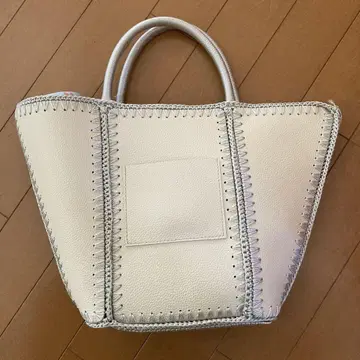 SHIPS 스티치 자수 포켓 토트백