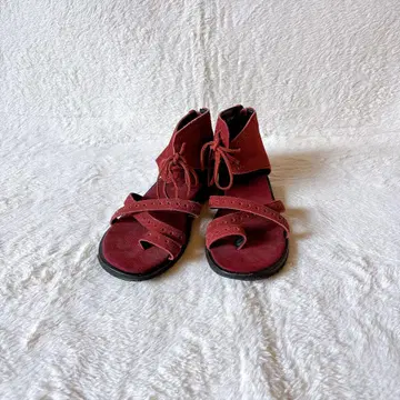 문에이지 데빌먼트 샌들 스웨이드 레드 27cm
