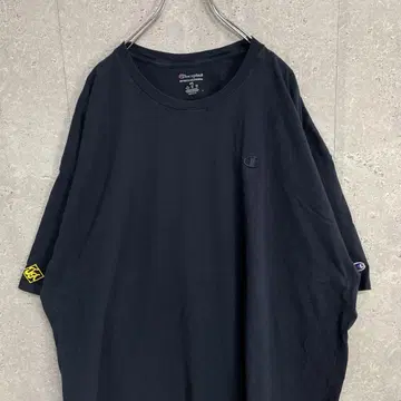 챔피온 자수 로고 오버 사이즈 백 프린트 네이비 티셔츠 4XL