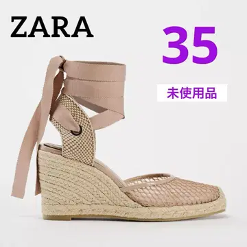 ZARA 레이스업 메쉬 웨지솔 에스파드리유