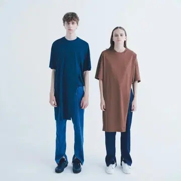 CULLNI 커팅 롱 레이어드 컷 티셔츠