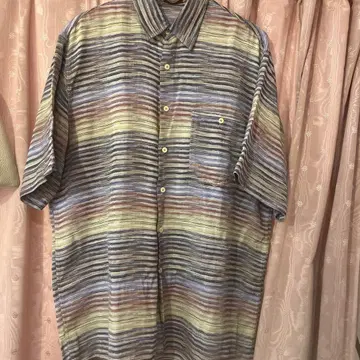 MISSONI 미쏘니 멀티 컬러 반팔 셔츠 50 코튼