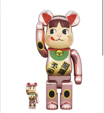 베어브릭 마네키네코 페코짱 복숭아 금도금 100% 및 400%