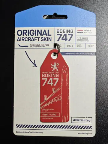국기 컷 B747-400M KLM 네덜란드 항공 Aviationtag