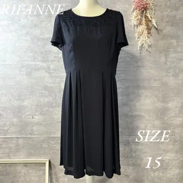 RIFANNE 도쿄 소와르 포멀 레이스 원피스 반팔 빅 사이즈