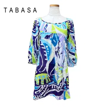 새상품급! TABASA 컬러풀 7부 소매 튜닉 mh838