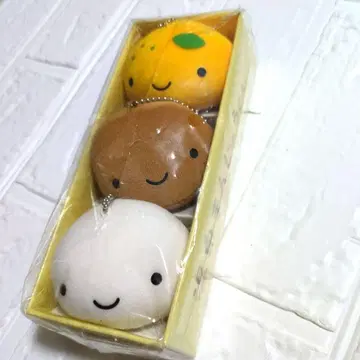 온천 만주 봉제 인형 3개 세트 박스형 봉제 인형 귤 레어