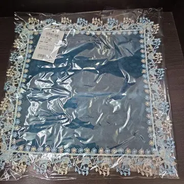 치카자와 레이스 타월 손수건 작은 새 다크 그린