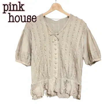 pink house 핑크 하우스 피코 프릴 블라우스 반팔
