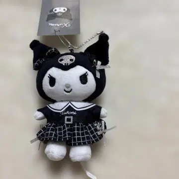 산리오 쿠로미 모노톤 마스코트 홀더 봉제 인형