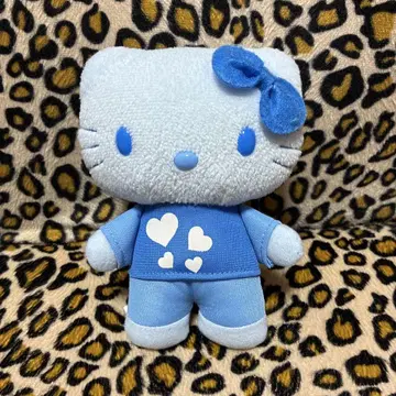 산리오 헬로키티 블루 봉제 인형 하트