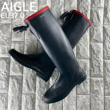 새상품급/37 AIGLE MISS MARION 레인부츠 리본 접이식
