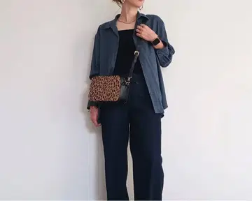 레오파드 무늬 숄더백 레오파드