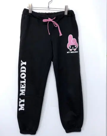 SANRIO 산리오 My Melody 스웨트 팬츠 블랙 일본 한정판