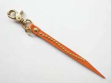 양면 스터드 오일 가죽 약 22cm 키링 스트랩 칼리 스타일 스터드 워크