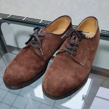 허시파피 브라운 백 스킨 레이스업 신발