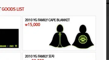 YG 패밀리 콘서트 퍼스트 케이프 담요