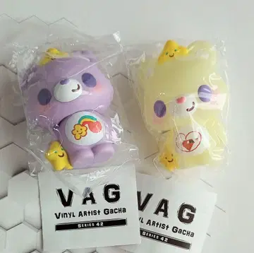 VAG 가챠 Care Bears 케어 베어 2개 세트 축광 보라색