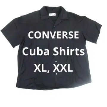 CONVERSE 쿠바 셔츠 블랙 반팔 셔츠