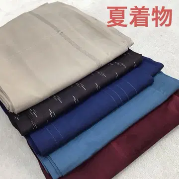 여름 기모노 사, 얇은 명주, 5장 세트 20 순수 실크