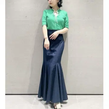 릴리 브라운 전개 머메이드 스커트/인디고