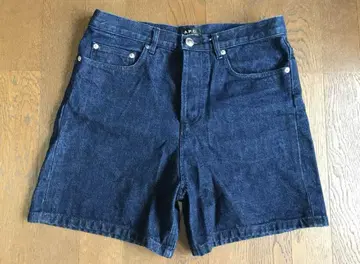 아페쎄 데님 숏 팬츠 XS 다크 블루 인디고