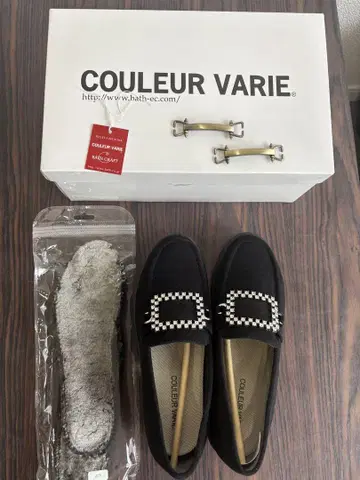 '미사용 새상품' COULEUR VARIE 블랙 모카신