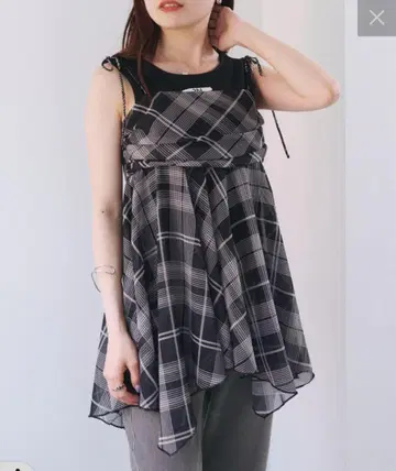 체크 아지메 튜닉 kastane 카스타네