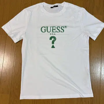 GUESS 게스 로고 티셔츠 화이트 남성용 M