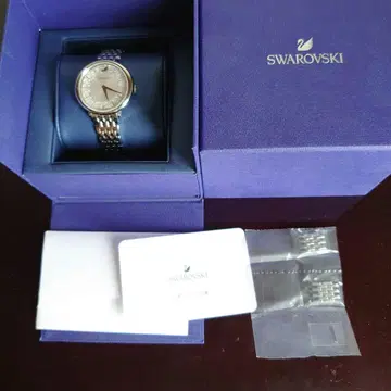 SWAROVSKI 오토매틱 시계 실버