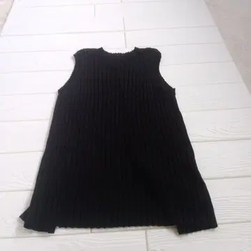 블랙 리브 슬리브리스 튜닉