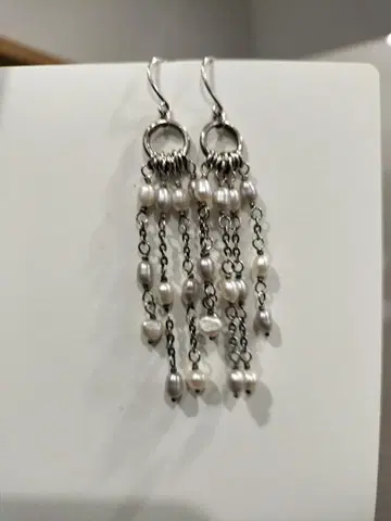 agete 귀걸이 펄 & 실버 925