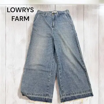 LOERYS FARM 데미지 가공 데님 와이드 청바지 M