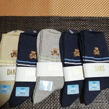 DAKS 테디베어 자수 삭스 5켤레 세트