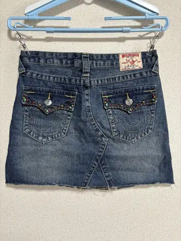 트루 릴리전 TRUE RELIGION 데님 미니 스커트 28인치